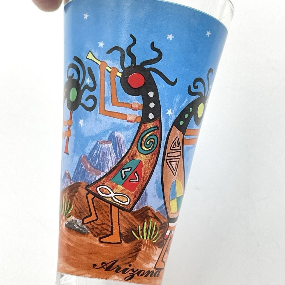 Vintage Arizona Kokopelli Shot Glass Shooter MAACK Gold Rim 1990s - Picture 7 of 9